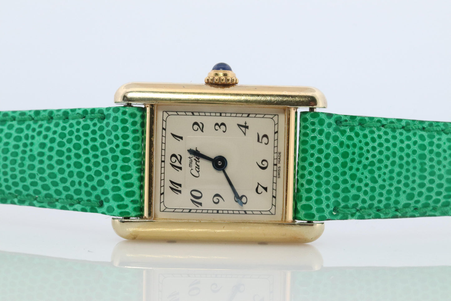 Vintage Must de Cartier Tank 1613 Watch. Vermeil ARGENT 925 Small Tank