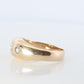 Antique 14k Triple Diamond 1ctw ring. Gypsy Diamond bezel set into Signet band.