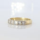 18K YG Princess Cut Diamond Anniversary Band. 18K Diamond Eternity Wedding Band