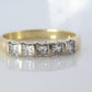 18K YG Princess Cut Diamond Anniversary Band. 18K Diamond Eternity Wedding Band