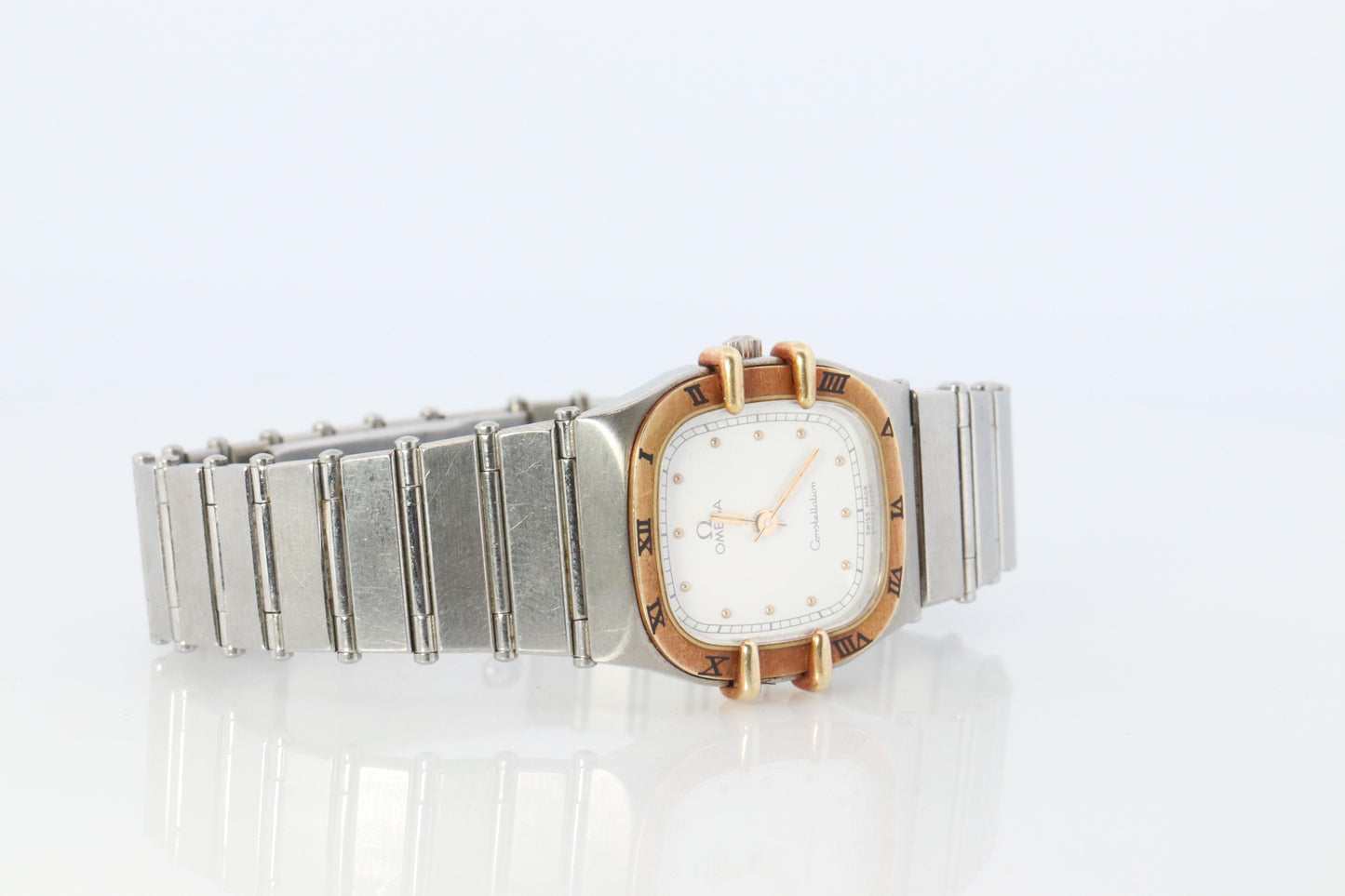 Omega Watch. Ladies Omega 1455 Constellation 18k YG and SS.