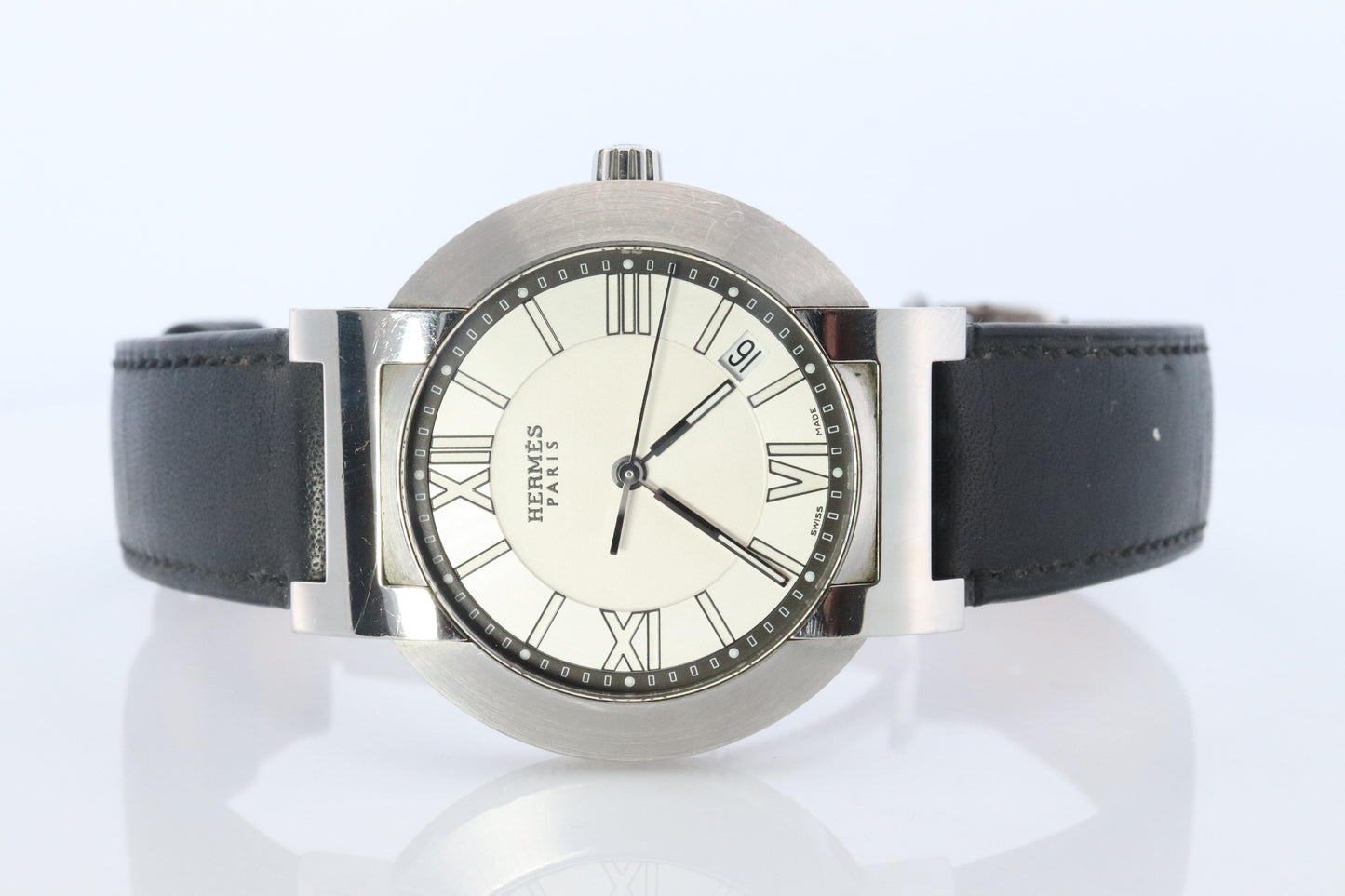 Genuine HERMES H1.710 Watch. Hermes Nomade Automatic Quartz Hybrid