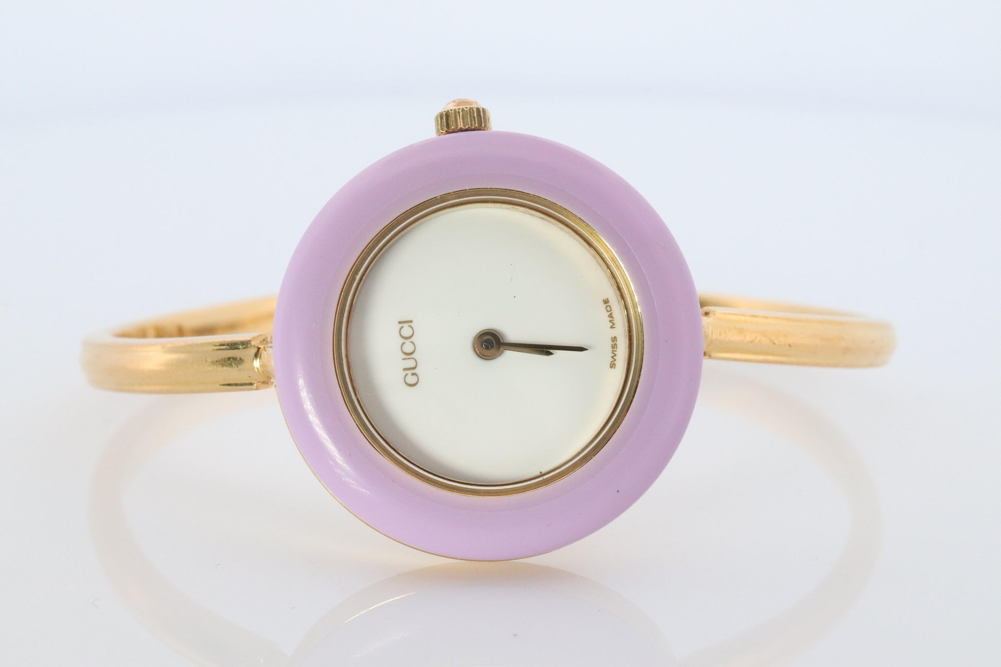 Vintage GUCCI Quartz 11/12.2  Watch. Gucci Ladies Bangle Interchange Bezel watch