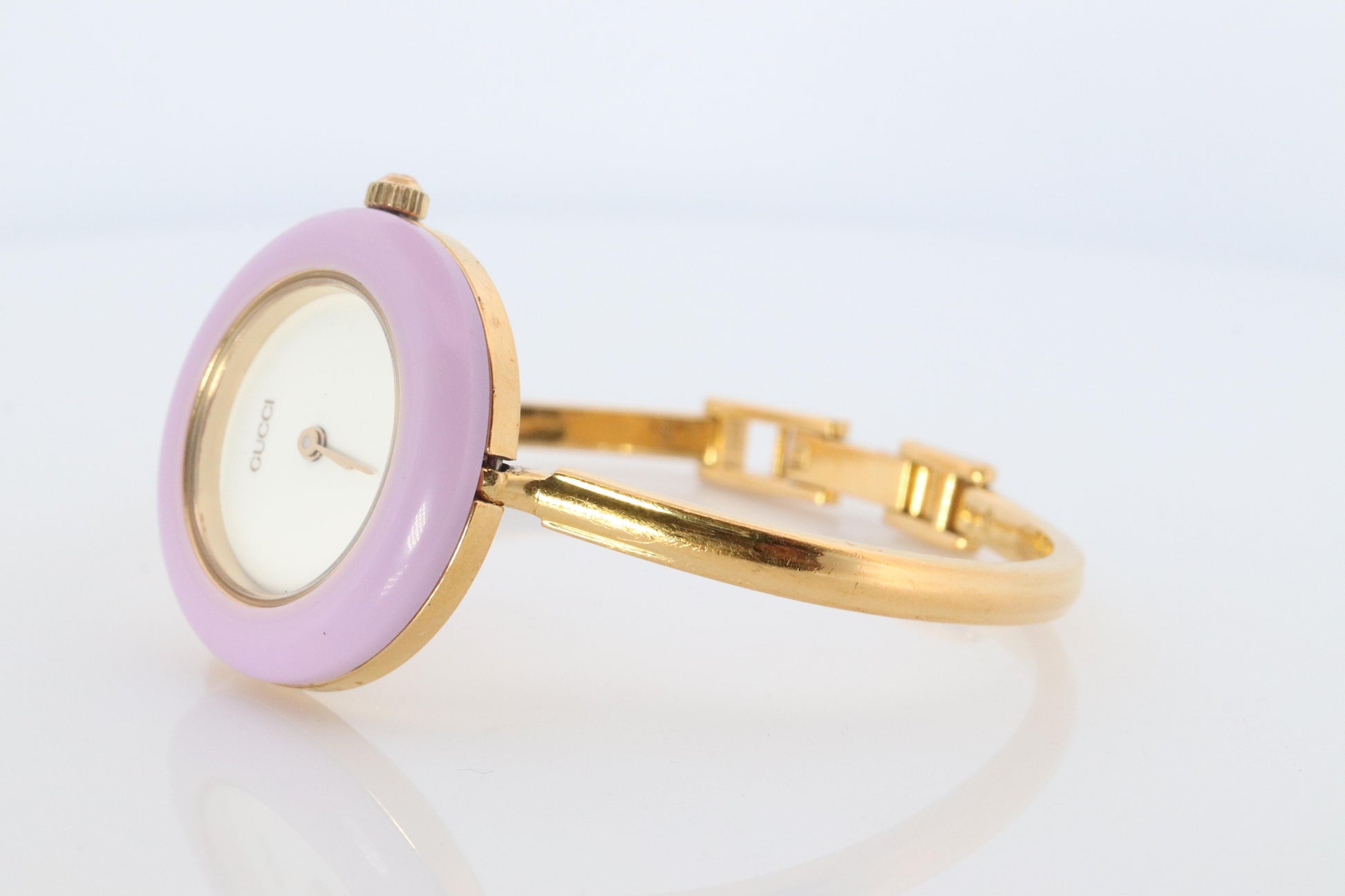 Vintage GUCCI Quartz 11/12.2  Watch. Gucci Ladies Bangle Interchange Bezel watch
