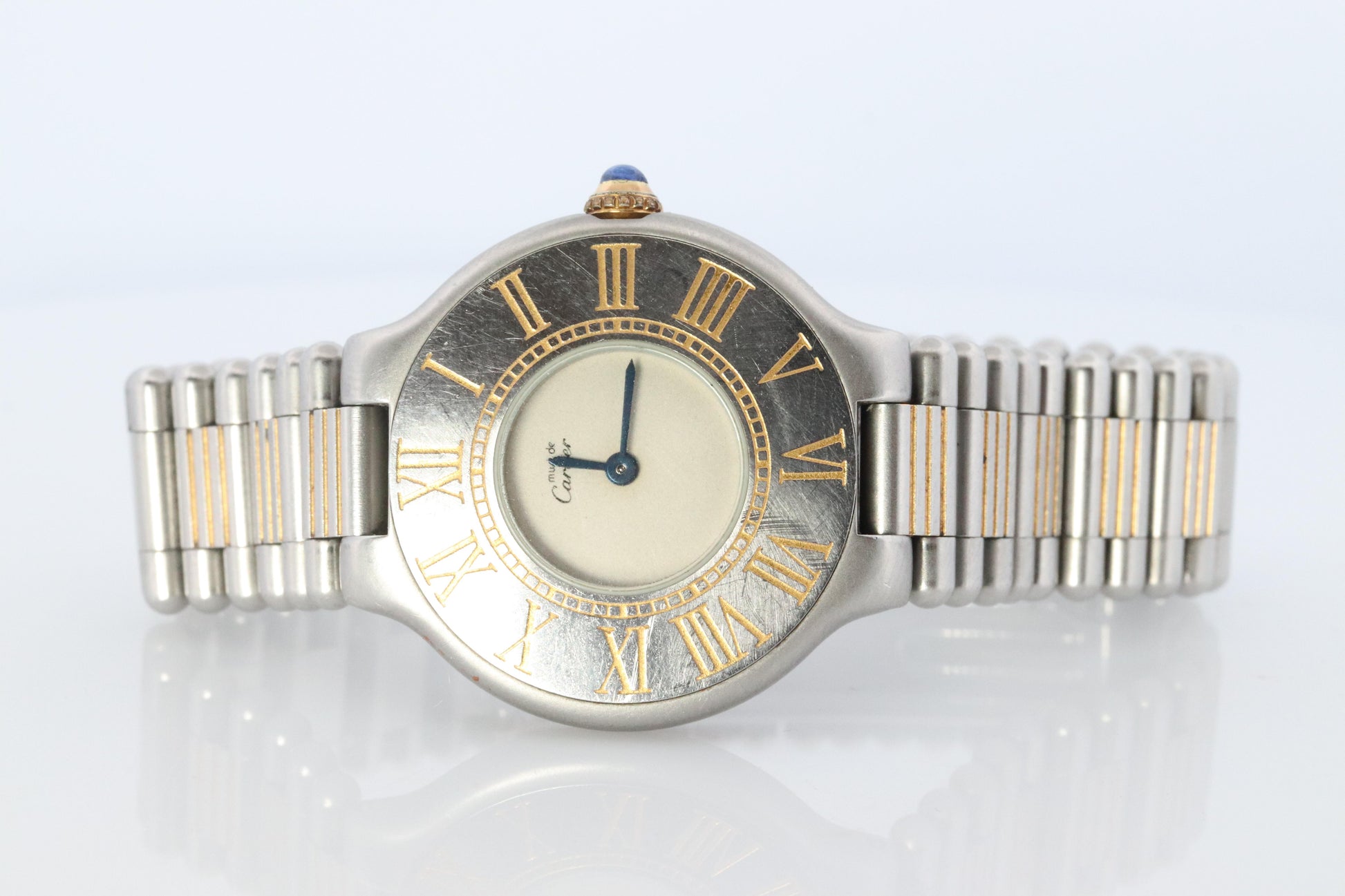 Genuine Cartier 9010 Watch. Must de Cartier 21 Stainless Steel Quartz Watch.