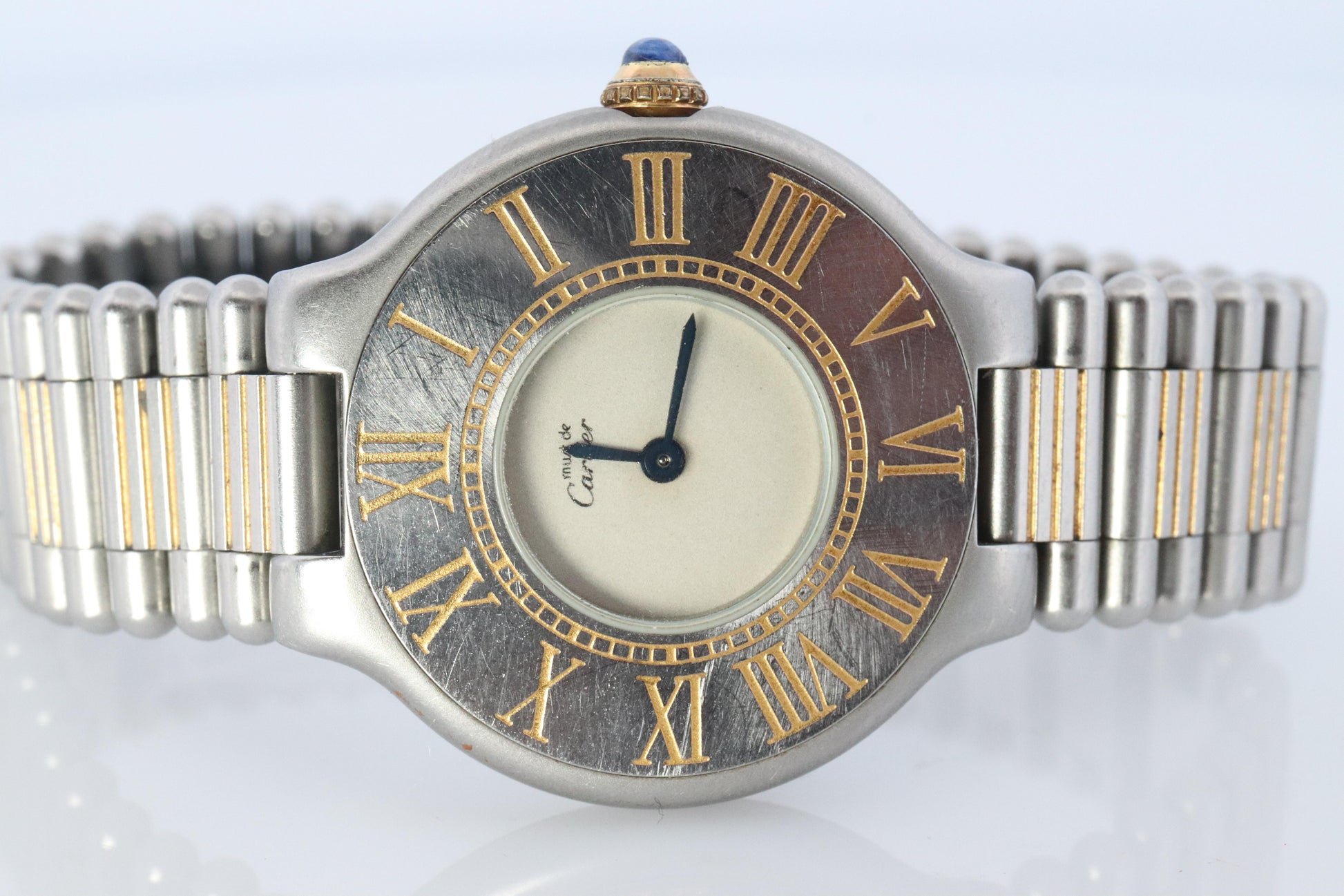 Genuine Cartier 9010 Watch. Must de Cartier 21 Stainless Steel Quartz Watch.
