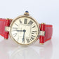 Genuine Cartier Watch. Must de Cartier Vendome Round Argent Vermeil White Face