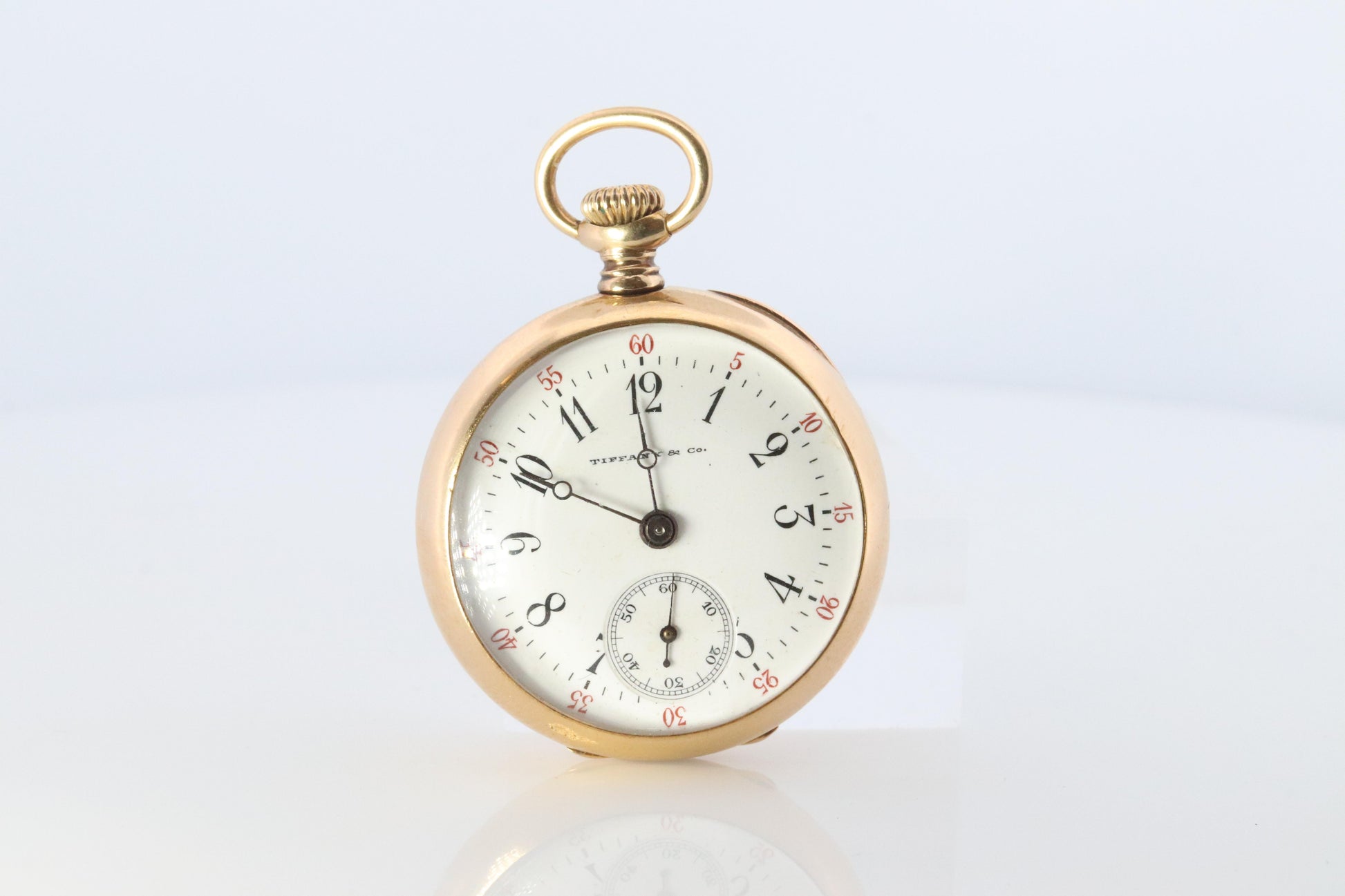 18k Tiffany and Co Pocket Watch. Antique 18k YG Tiffany Mechanical Watch. 30mm