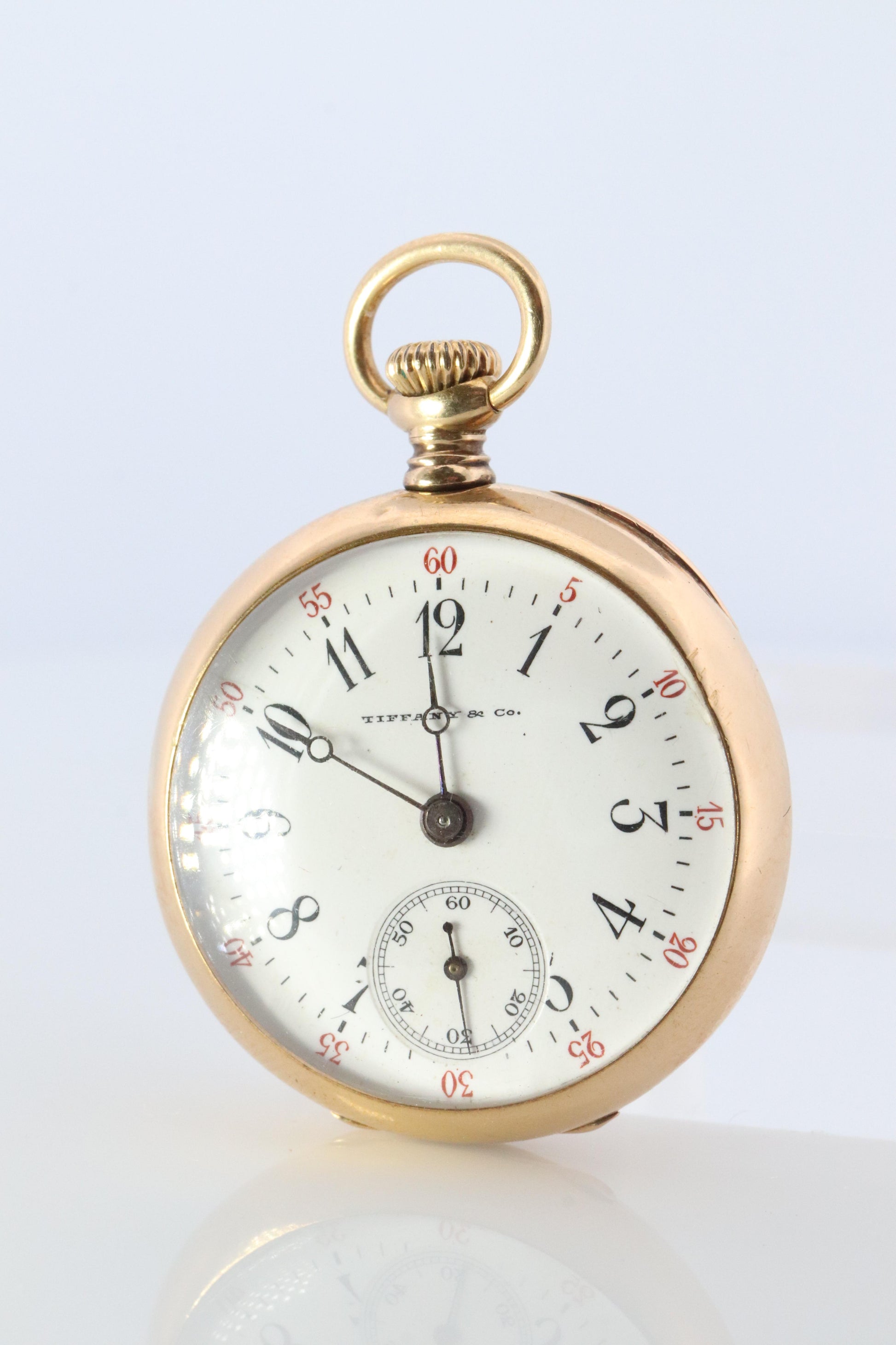 18k Tiffany and Co Pocket Watch. Antique 18k YG Tiffany Mechanical Watch. 30mm