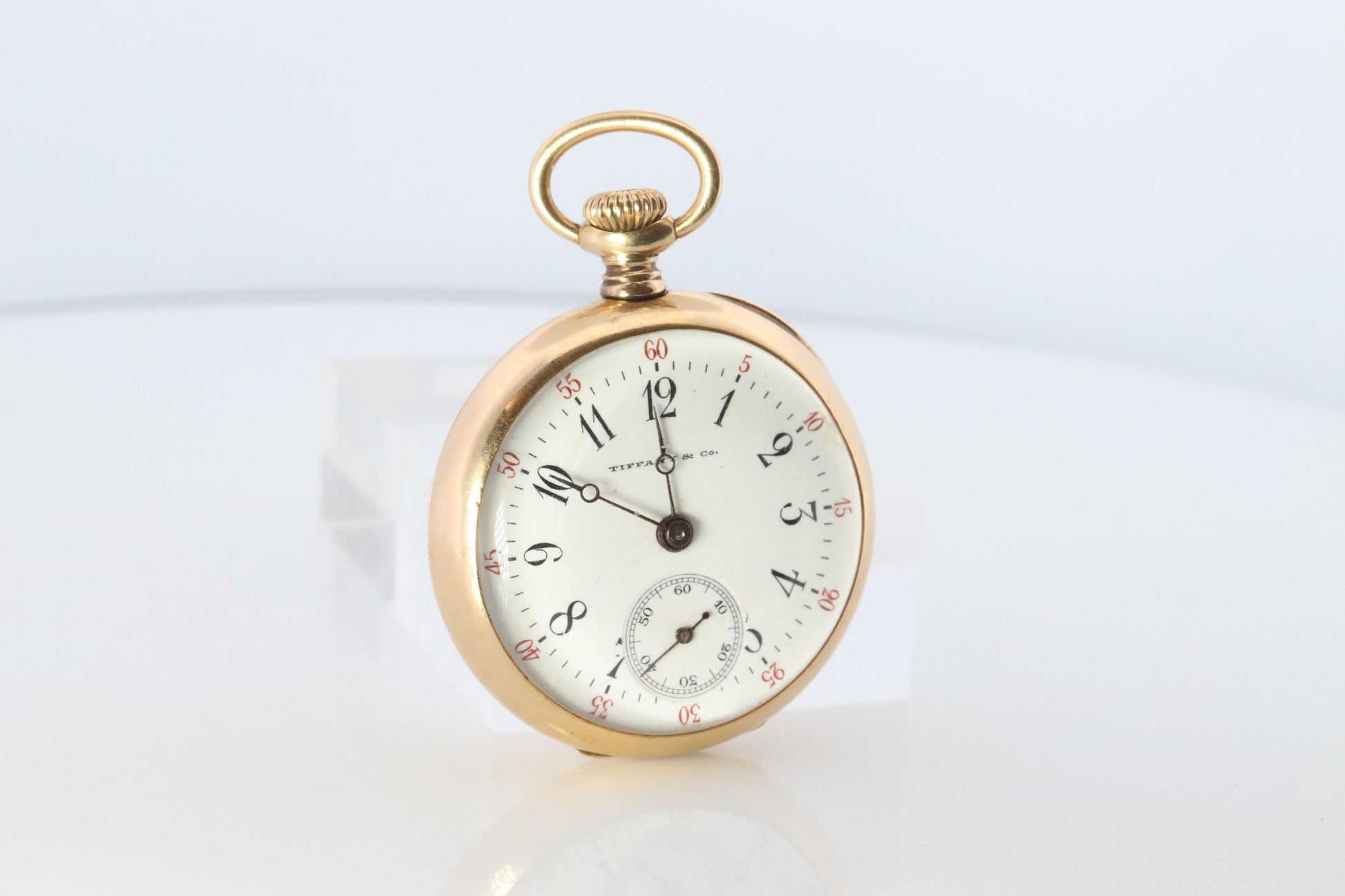 18k Tiffany and Co Pocket Watch. Antique 18k YG Tiffany Mechanical Watch. 30mm