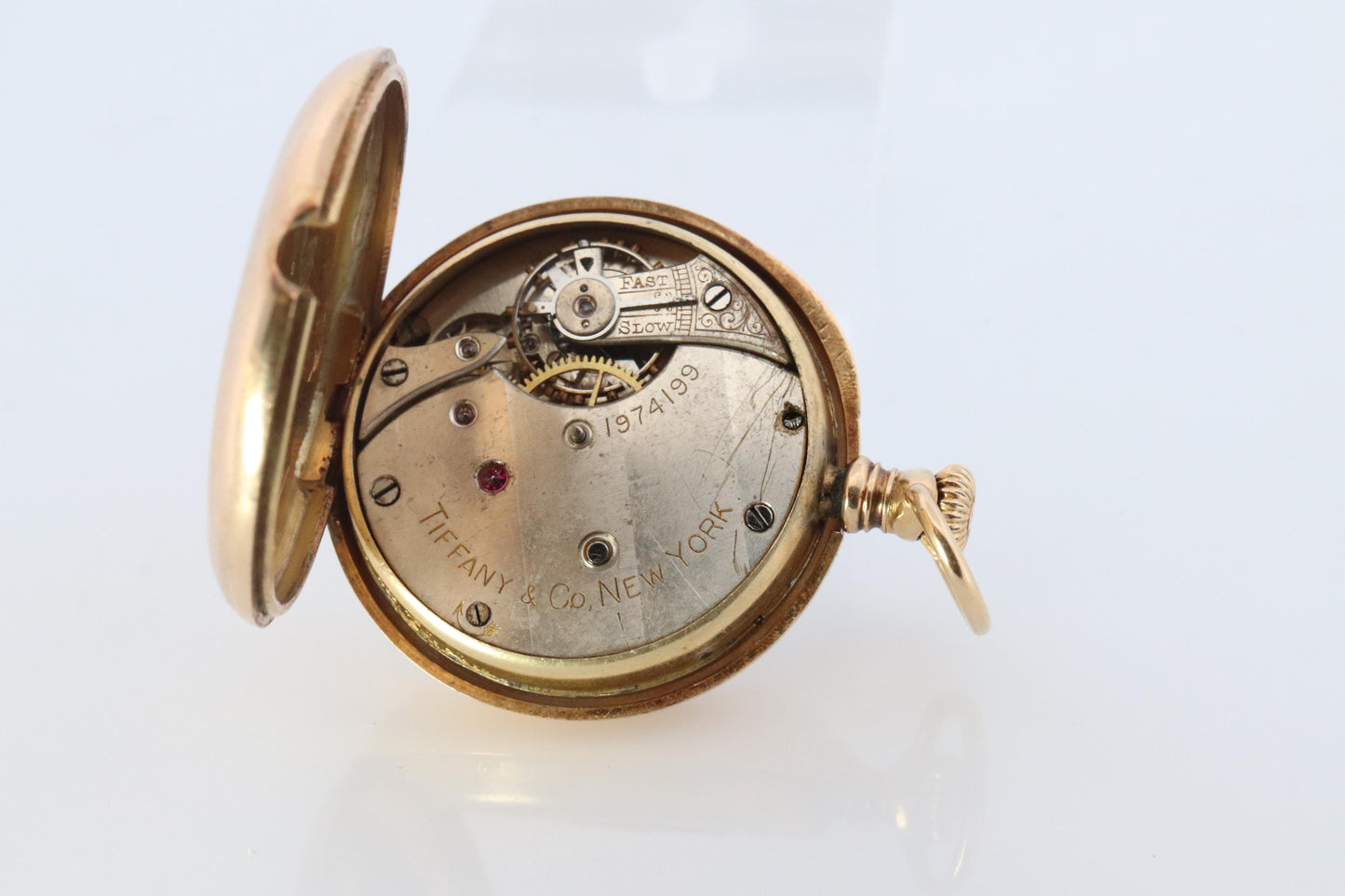 18k Tiffany and Co Pocket Watch. Antique 18k YG Tiffany Mechanical Watch. 30mm