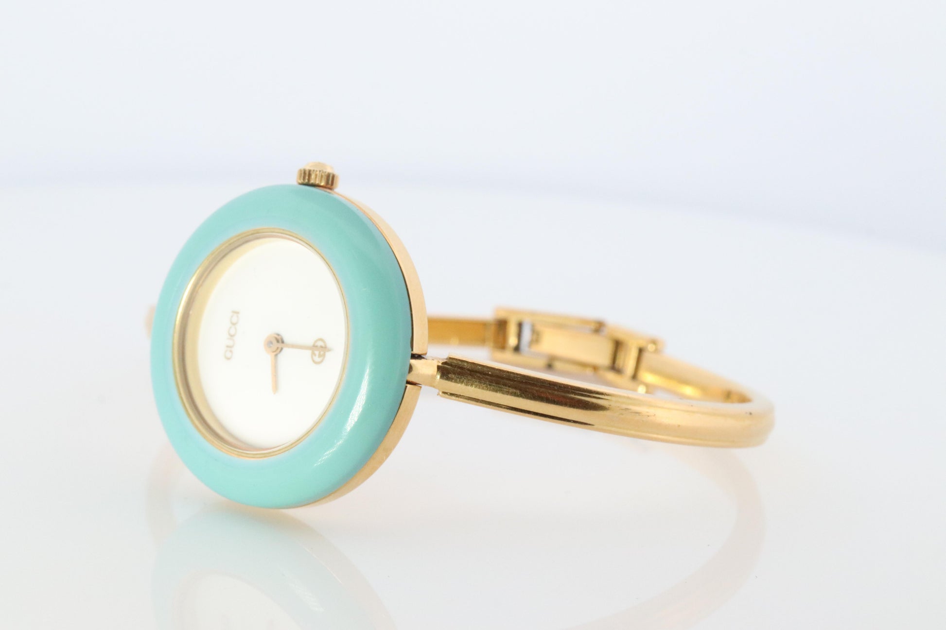 Vintage GUCCI Quartz 11/12  Watch. Gucci Ladies Bangle Interchange Bezel watch