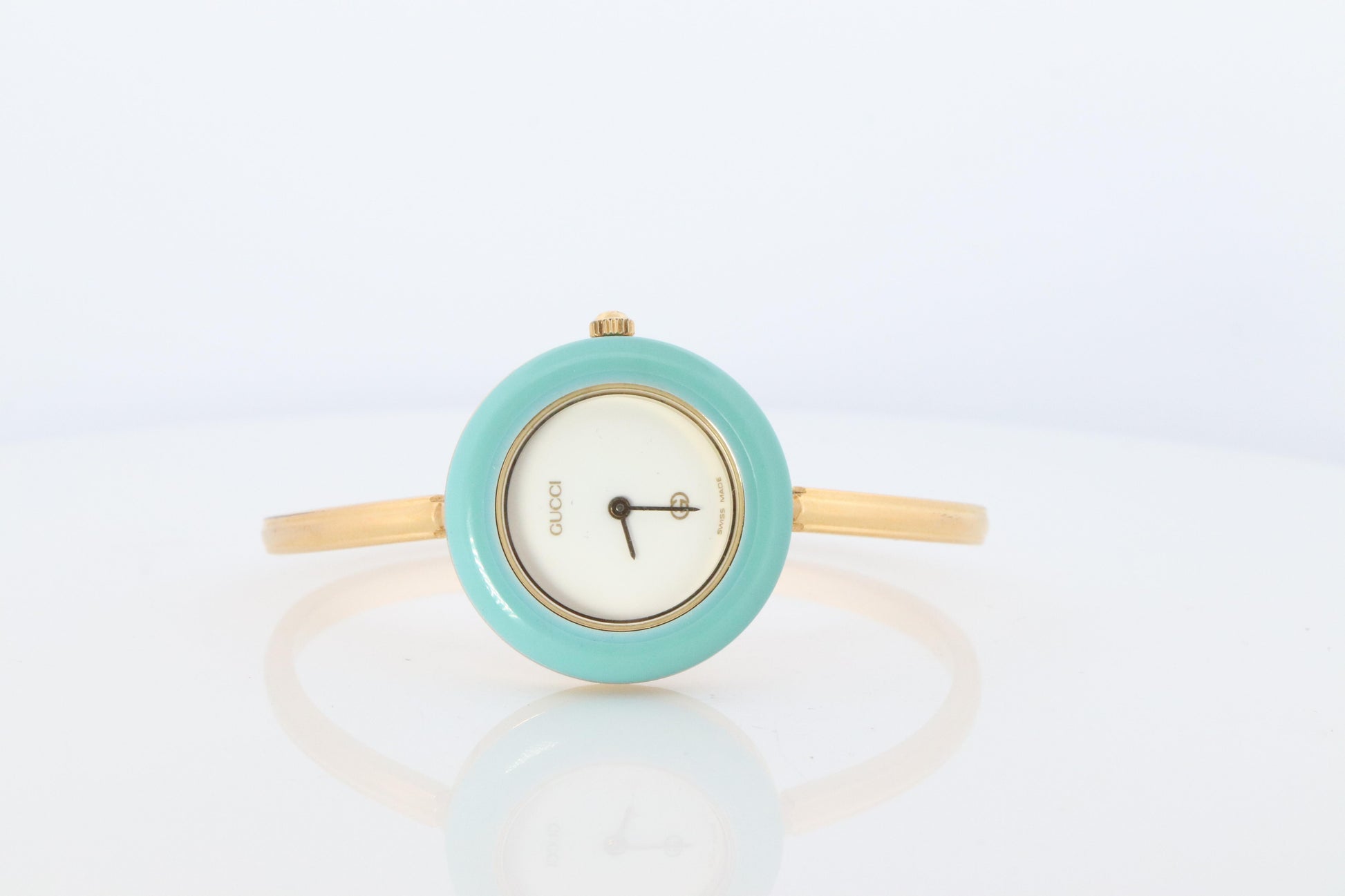 Vintage GUCCI Quartz 11/12  Watch. Gucci Ladies Bangle Interchange Bezel watch