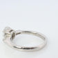 LARGE Diamond Oval engagement ring. Platinum 1CT Oval Diamond Solitaire baguette