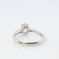 LARGE Diamond Oval engagement ring. Platinum 1CT Oval Diamond Solitaire baguette