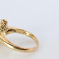 18k Emerald and Diamond Halo yellow gold ring. Natural Emerald Cabochon ring.