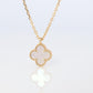 Van Cleef Arpels Alhambra Necklace . Genuine VCA 18k YG Mother of Pearl Pendant