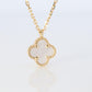 Van Cleef Arpels Alhambra Necklace . Genuine VCA 18k YG Mother of Pearl Pendant