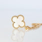 Van Cleef Arpels Alhambra Necklace . Genuine VCA 18k YG Mother of Pearl Pendant