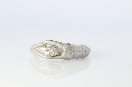 Carrera Y Carrera 18k Band. Carrera Y Carrera 750 White Gold  Adam Ring.
