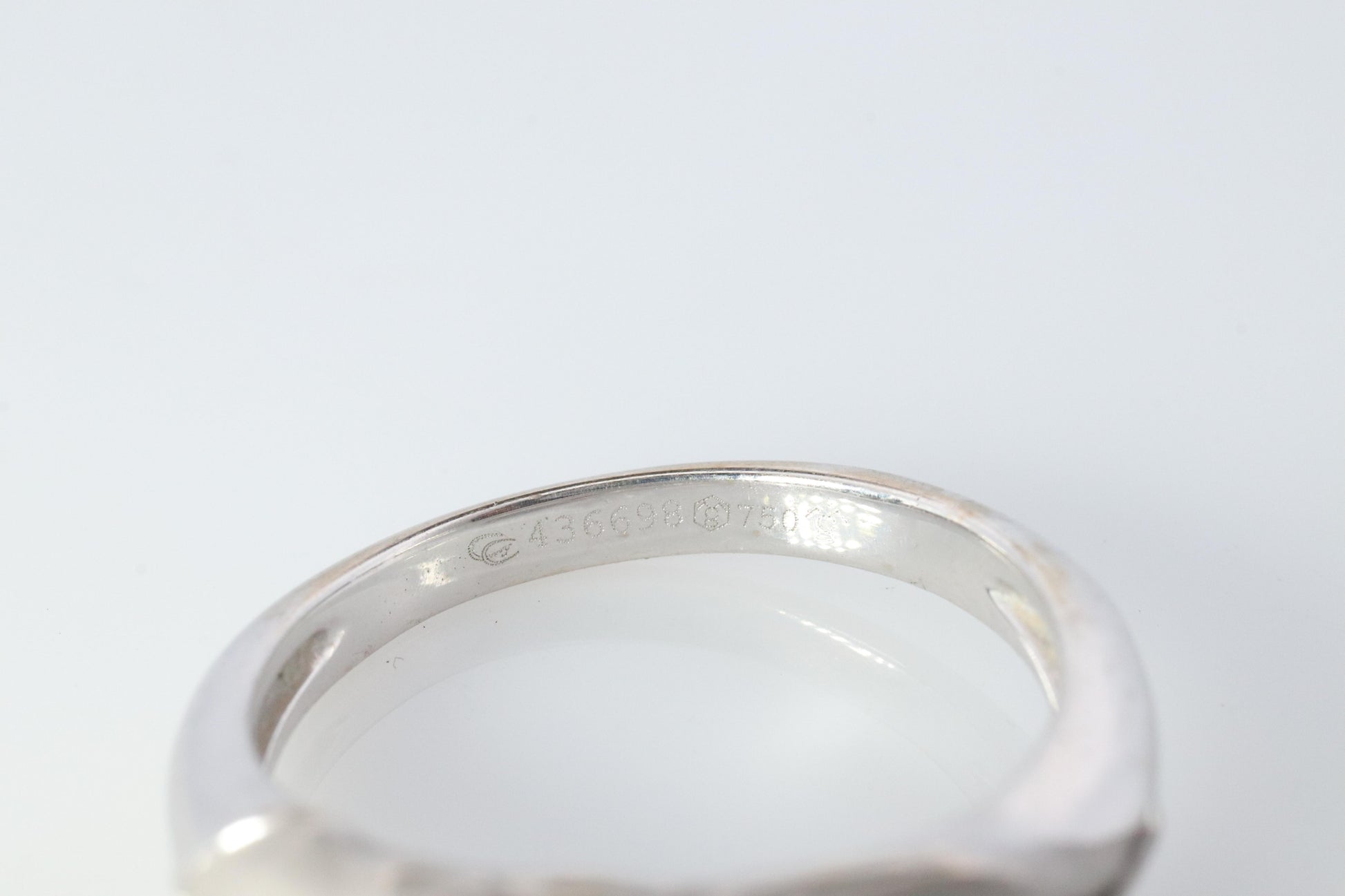 Carrera Y Carrera 18k Band. Carrera Y Carrera 750 White Gold  Adam Ring.