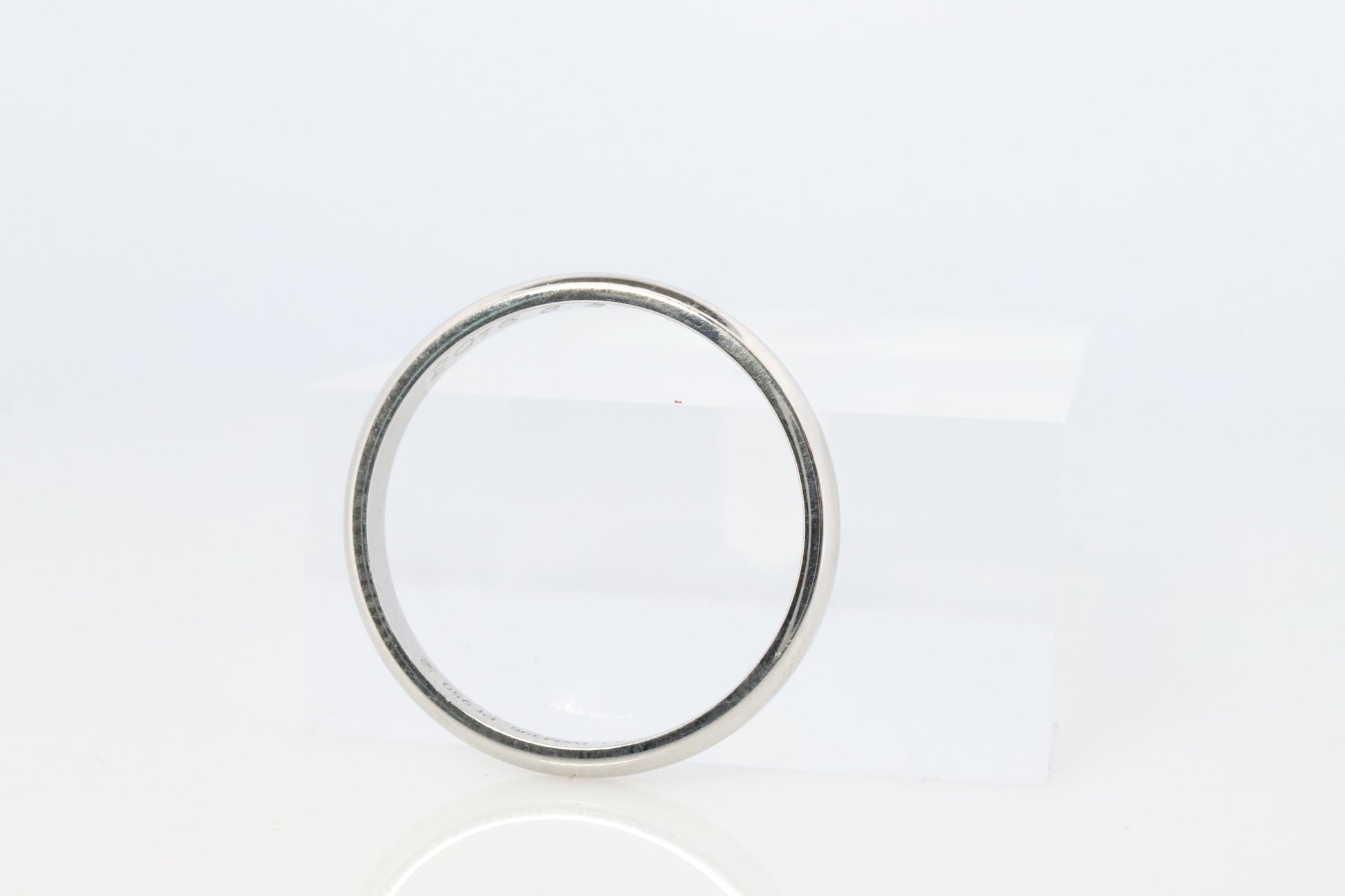 CARTIER Platinum Ring. Cartier Wedding Band 1895 2.5mm Band. Certificate