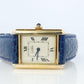 Must de Cartier Tank 2415 Watch. Vermeil ARGENT 925 Medium Tank