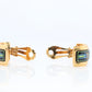 Hermes Earrings. Genuine Vintage Hermes cloisonne enamel golden earrings Clip on