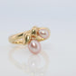 Mikimoto Ring. Vintage 18k Gold Mikimoto Pearl Cluster. Vines Grapes