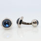 Cartier Santos Cufflinks Sterling Silver 925 Sapphire Cabochon Cartier Cufflinks