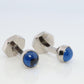 Cartier Santos Cufflinks Sterling Silver 925 Sapphire Cabochon Cartier Cufflinks
