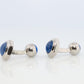 Cartier Santos Cufflinks Sterling Silver 925 Sapphire Cabochon Cartier Cufflinks