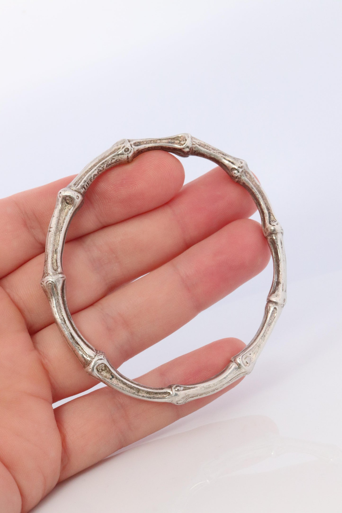 Tiffany & Co. Bracelet. BAMBOO 925 Sterling Silver Bangle 1996 Bracelet.