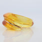 18k BACCARAT Ring. Yellow Crystal retro Coquillage Ring.