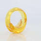 18k BACCARAT Ring. Yellow Crystal retro Coquillage Ring.