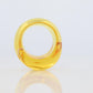 18k BACCARAT Ring. Yellow Crystal retro Coquillage Ring.