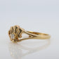 Mikimoto Ring. Vintage 18k Gold Mikimoto Dainty Diamond Ring.