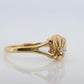 Mikimoto Ring. Vintage 18k Gold Mikimoto Dainty Diamond Ring.