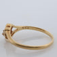 Mikimoto Ring. Vintage 18k Gold Mikimoto Dainty Diamond Ring.