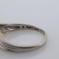 Mikimoto Sapphire Ring. Platinum 18k Mikimoto Sapphire Bezel V Band.
