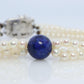 Mikimoto Bracelet. Vintage 14k Gold Mikimoto Pearl Strand Bracelet Lapis Lazuli.