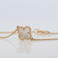 Van Cleef Arpels Alhambra Bracelet . Genuine VCA 18k YG Mother of Pearl Charm