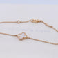 Van Cleef Arpels Alhambra Bracelet . Genuine VCA 18k YG Mother of Pearl Charm