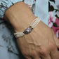 Mikimoto Bracelet. Vintage 14k Gold Mikimoto Pearl Strand Bracelet Lapis Lazuli.