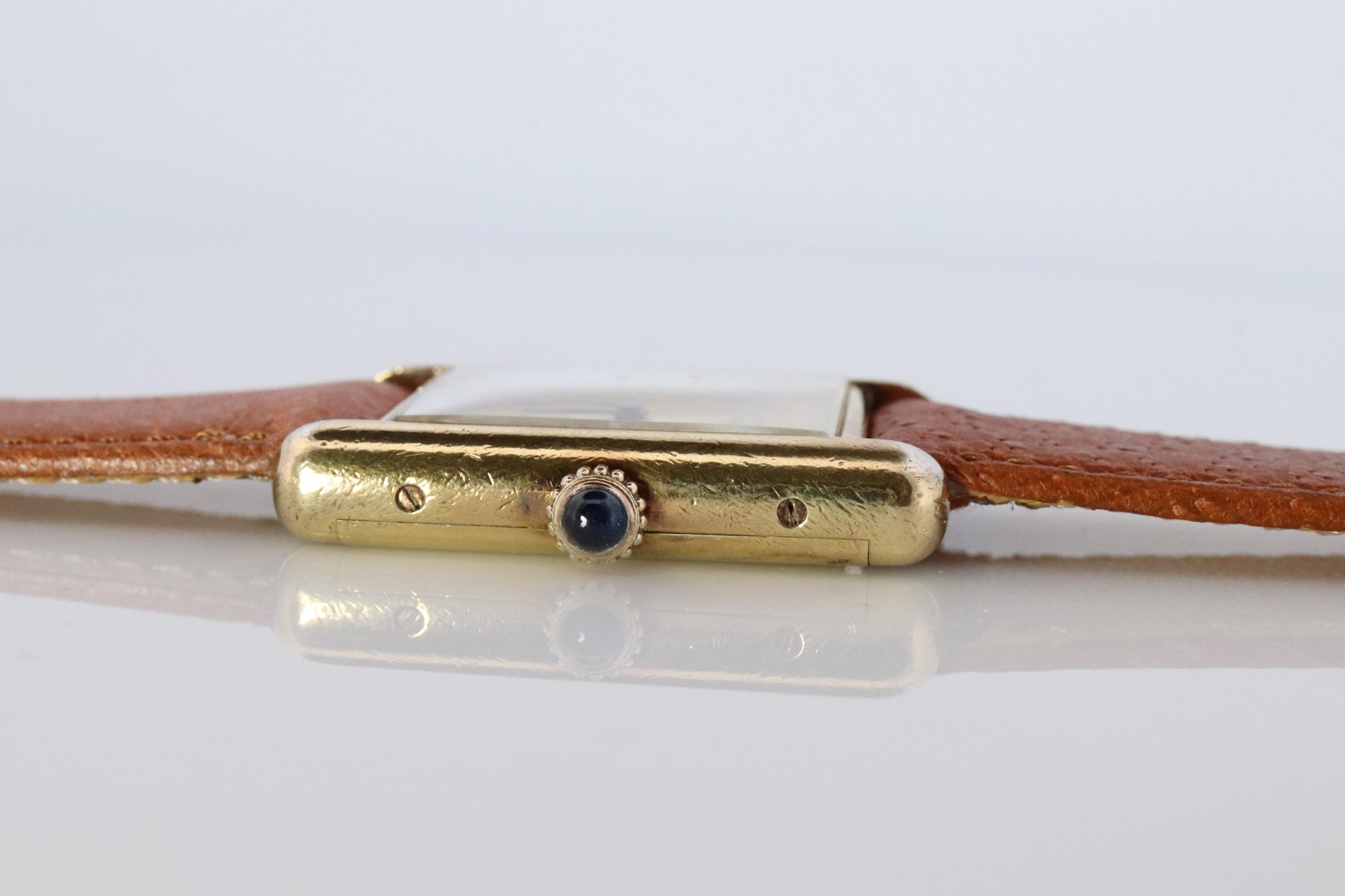 Vintage Must de Cartier Trinity Tank Watch. 925 Vermeil ARGENT Manual Tank.