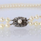 MIKIMOTO Sterling Silver Pearl Necklace. Mikimoto Double Strand Necklace
