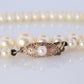 MIKIMOTO 10k Gold Pearl Necklace. Graduated  Pearl Strand 18in Necklace Mikimoto