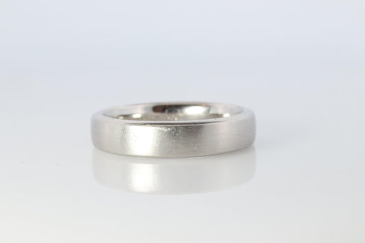 Tiffany and Co Authentic Ring. Charles Tiffany Setting Platinum Satin 5mm Band.