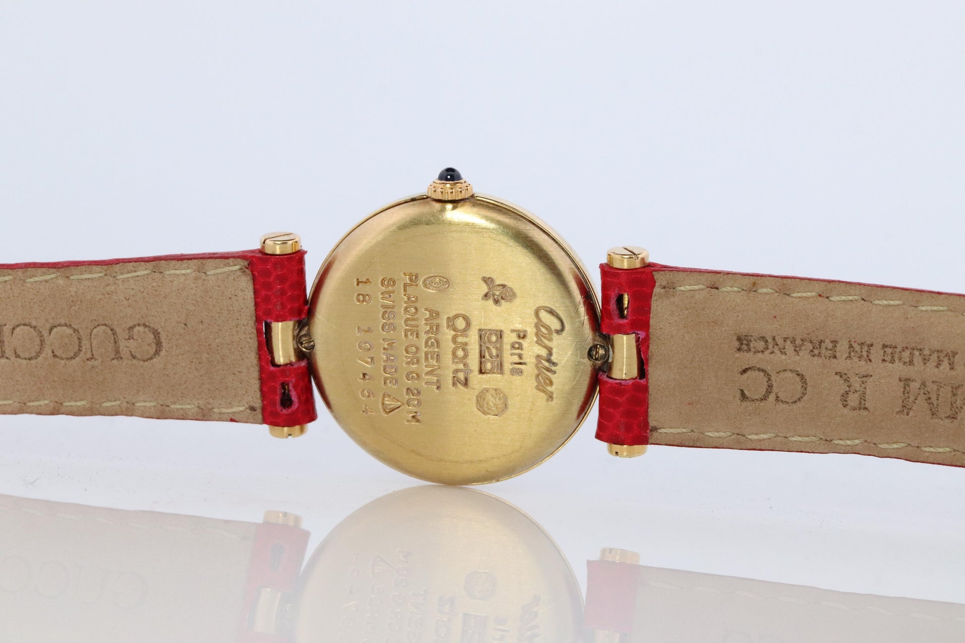 Cartier Vendome DIAMOND Watch. Must de Cartier Round ARGENT 925 Vermeil Quartz
