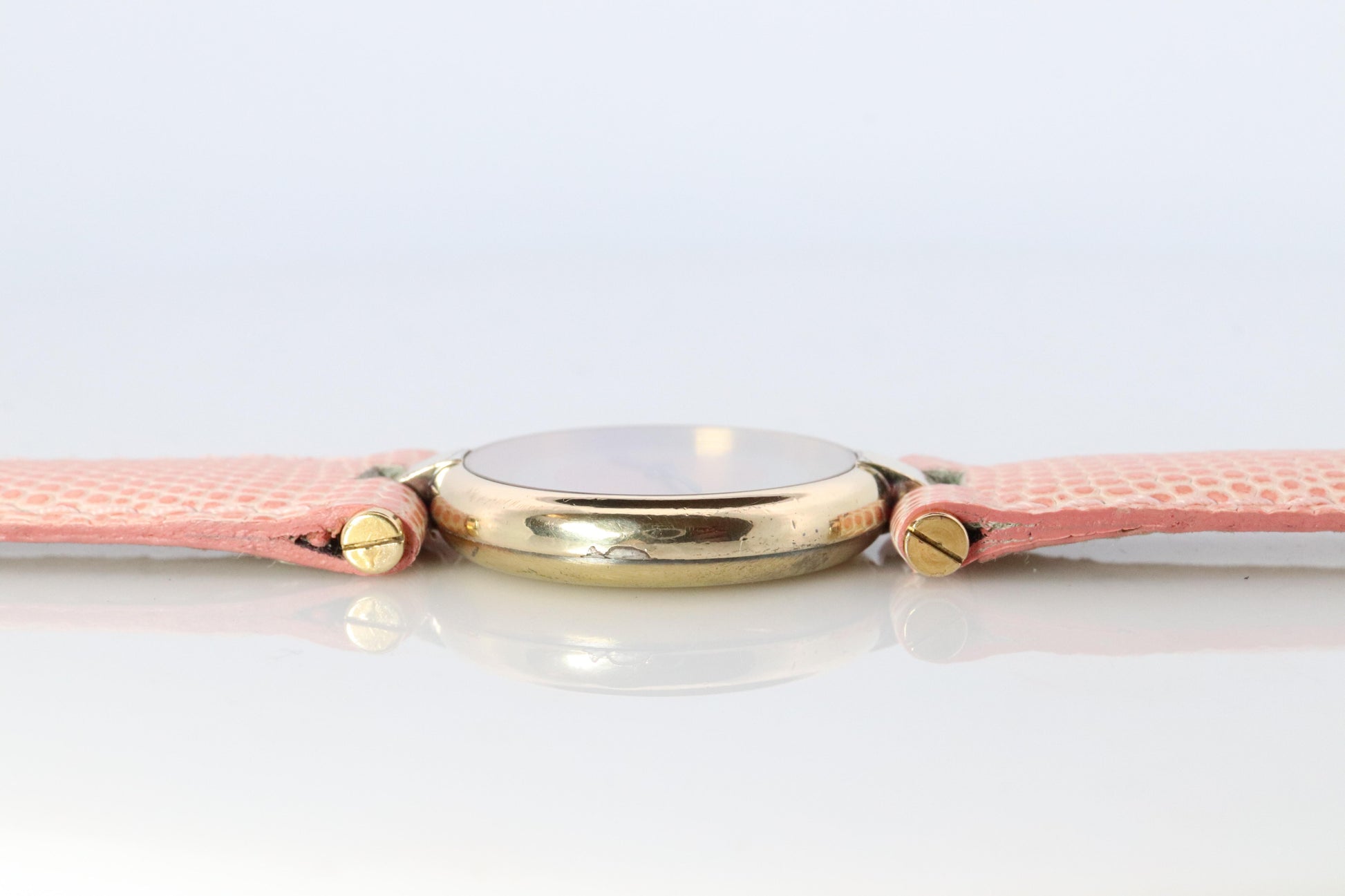 Genuine Cartier Watch. Must de Cartier Vendome Round Argent Vermeil White Face